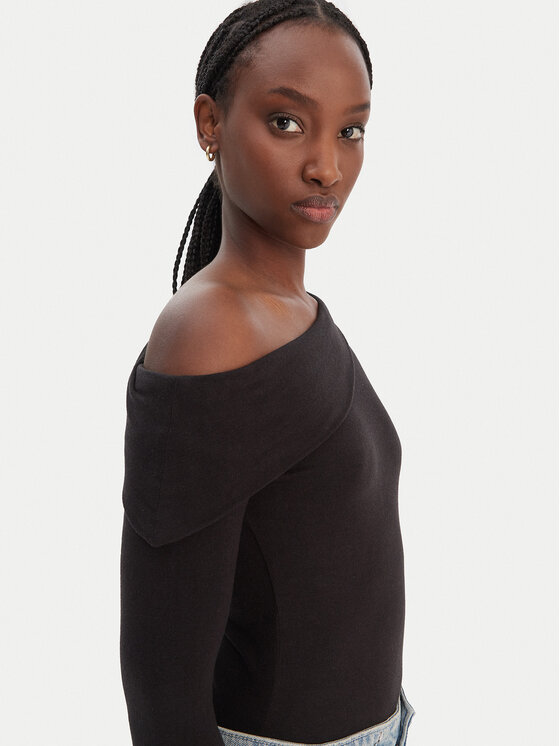 Guess Guess Top W6RP15 KD012 Schwarz Slim Fit