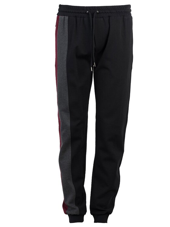 Bikkembergs Bikkembergs Παντελόνι υφασμάτινο C 1 055 80 E 1969 Μαύρο Regular Fit