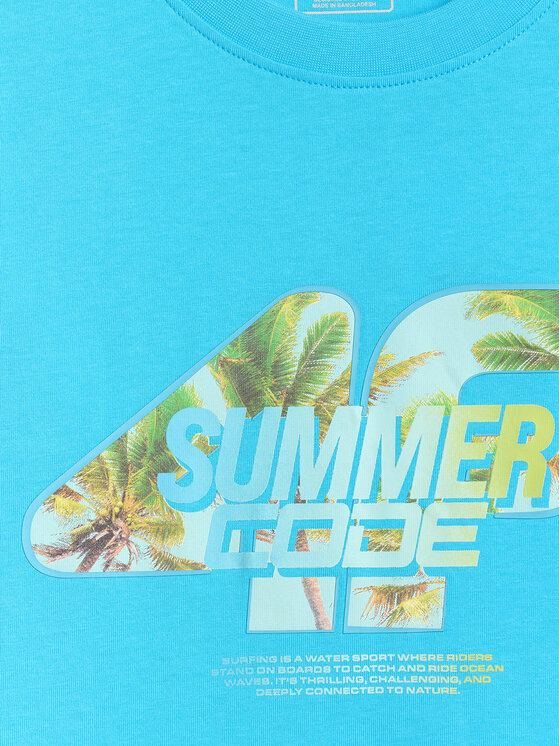 4F 4F T-Shirt SUMMER CODE Niebieski Regular Fit