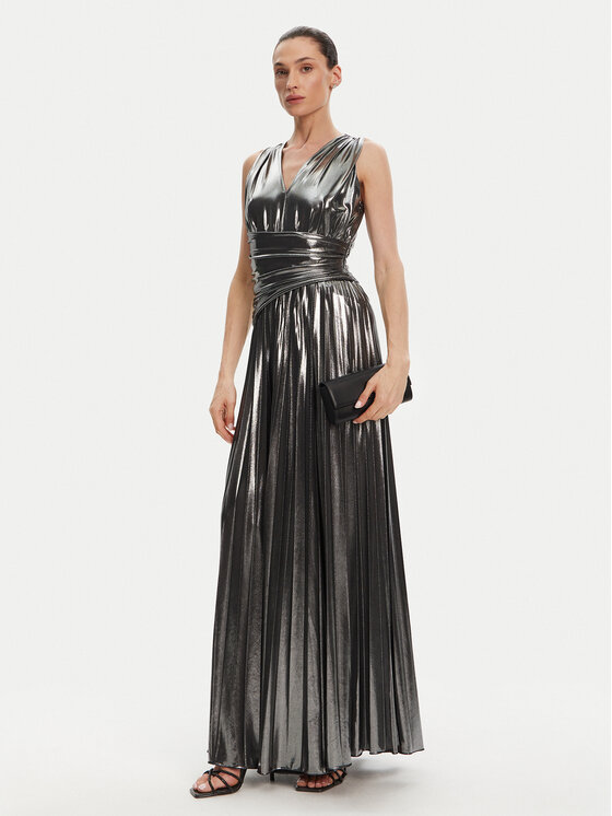 Fracomina Fracomina Abendkleid FQ25SD3004W798L9 Silberfarben Regular Fit