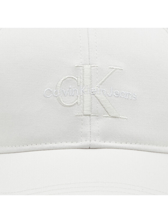 Calvin Klein Calvin Klein Czapka z daszkiem Mono Logo Embro K60K612317 Biały