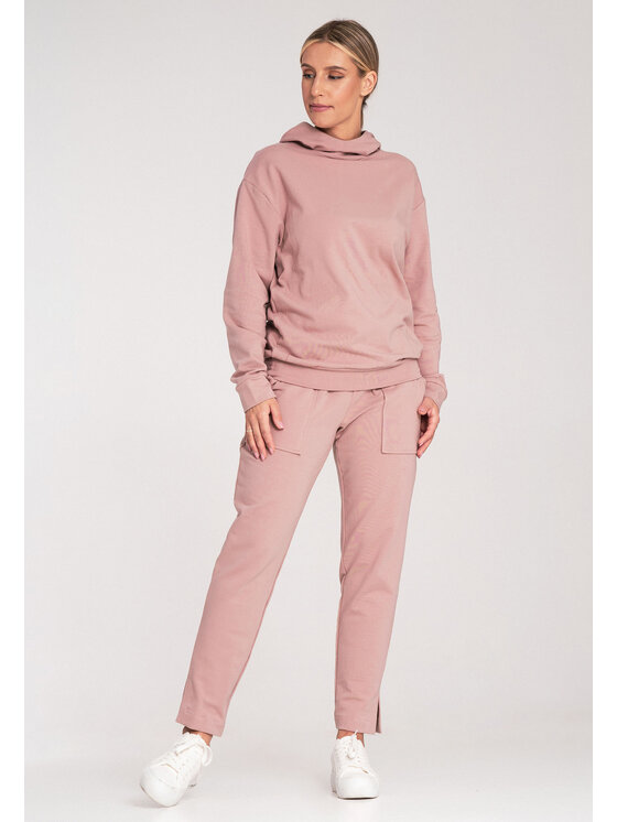 FIGL FIGL Mikina M1034 Ružová Regular Fit