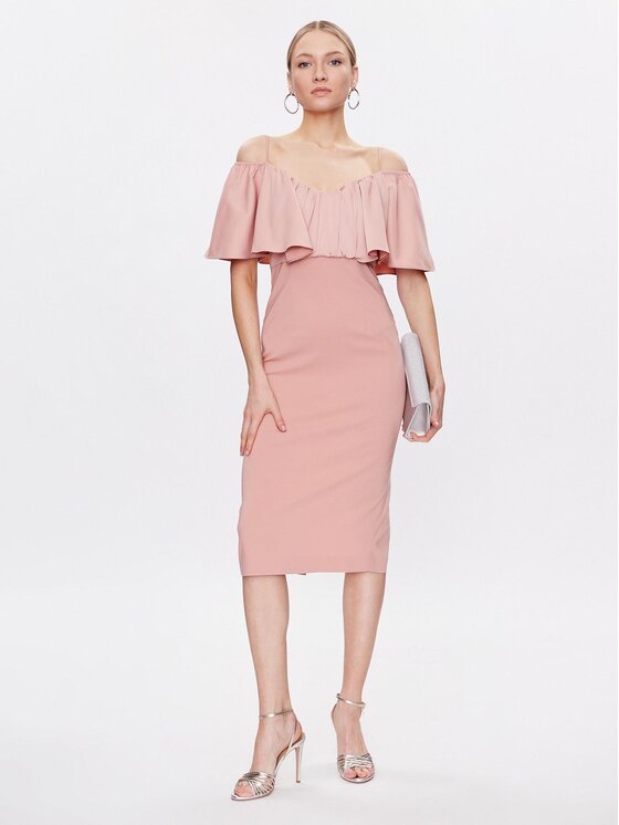 PINKO Pinko Koktejlové šaty La Carlota 100034 A0GI Růžová Regular Fit