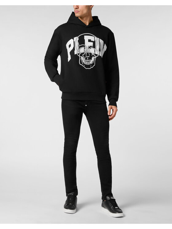 PHILIPP PLEIN PHILIPP PLEIN Mikina 19155 Čierna Regular Fit