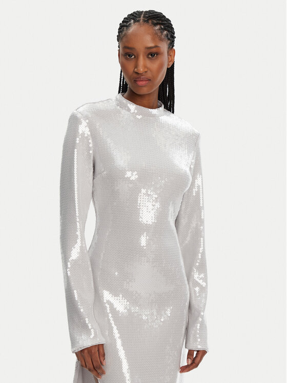 ROTATE ROTATE Rochie cocktail 113568 Argintiu Regular Fit