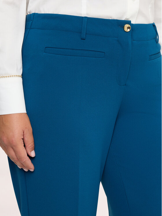 Fiorella Rubino Fiorella Rubino Spodnie materiałowe P052L002438N034 Turkusowy Regular Fit