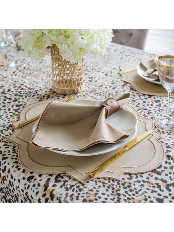 Roseberry Home Roseberry Home Obrus we wzór pantery Leopardo Beżowy