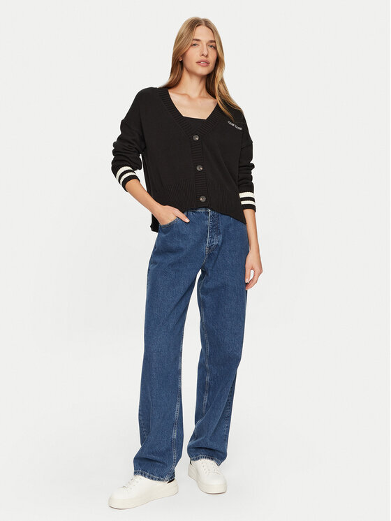 Guess Jeans Guess Jeans Kardigan W4BR81 Z3HM1 Czarny Regular Fit