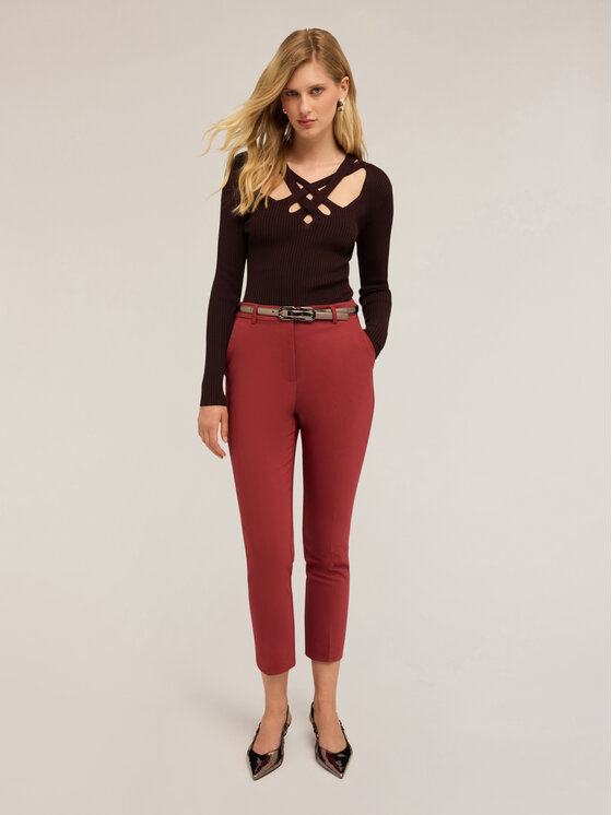 Motivi Motivi Cardigan M410W003504N022 Marrone Regular Fit