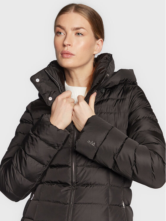 Add Add Pūkinė striukė 6AW002 Juoda Slim Fit