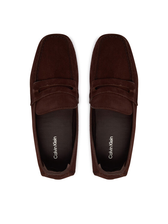 Calvin Klein Calvin Klein Mokaszin Square Driver Suede HW0HW02844 Bordó