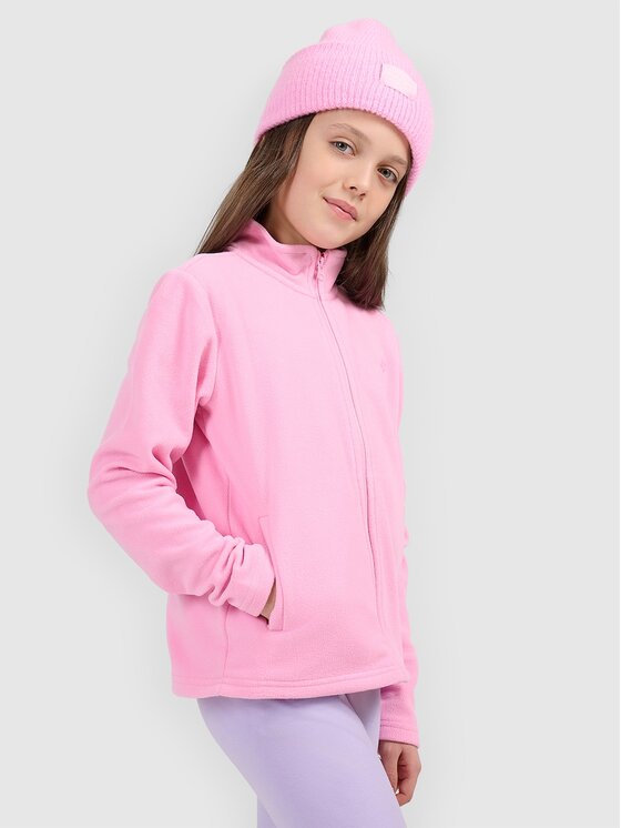 4F 4F Felpa di pile 4FJRSS26TFLEF507-56S Rosa Regular Fit