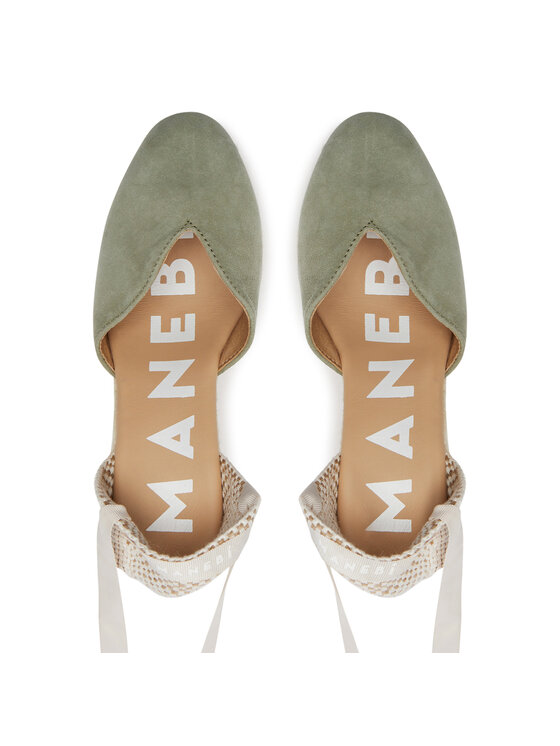 Manebi Manebi Espadrilles Hamptons Heart-Shaped Wedge Espadrilles W 0.1 WH Zaļš