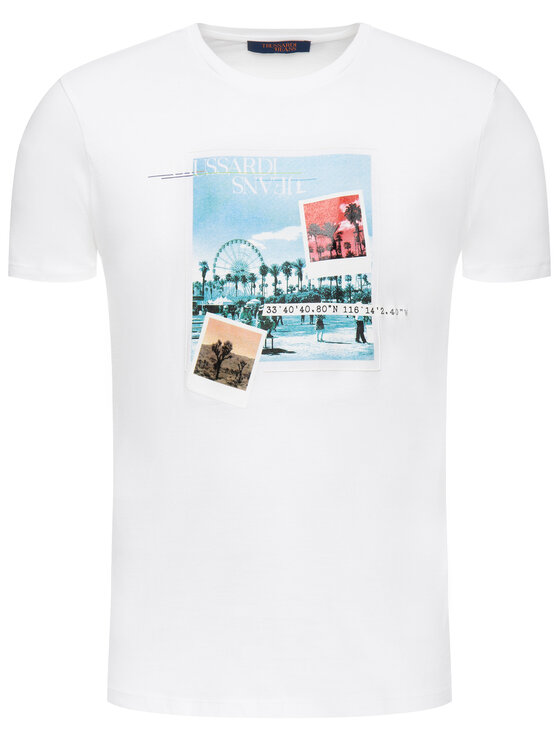 Trussardi Trussardi T-Shirt Cotton Jersey 52T00231 Biały Regular Fit