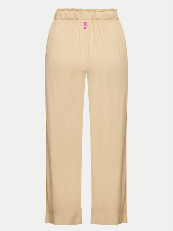 Deha Deha Pantaloni din material A00635 Bej Regular Fit