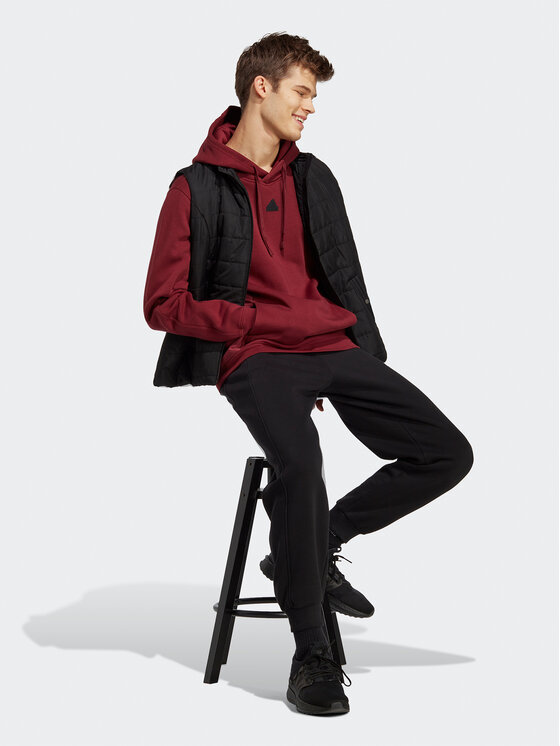 Felpa City Escape Hoodie IC9739 Rosso Regular Fit