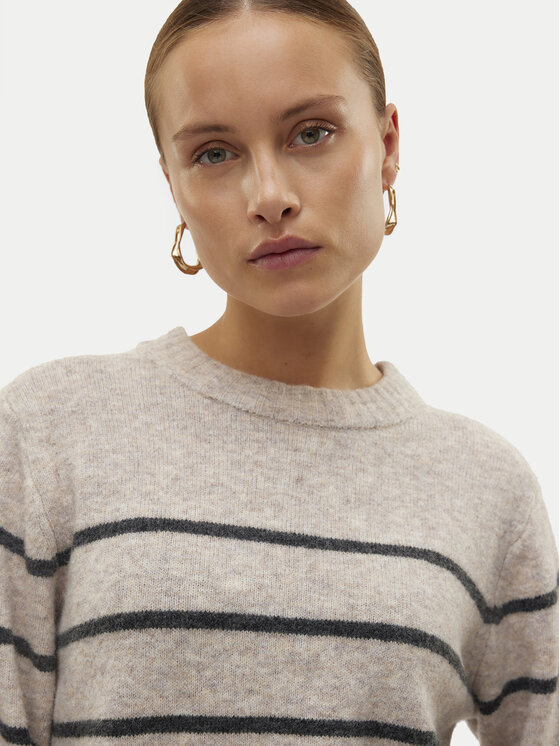 Vero Moda Vero Moda Pulover Flawless 10320487 Bež Loose Fit