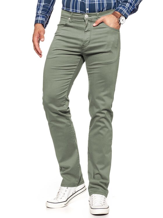 Wrangler Wrangler Pantaloni di tessuto ARIZONA Verde Straight Fit