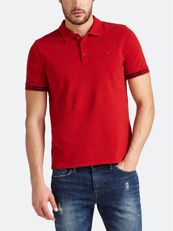Guess Guess Polo marškinėliai M93P40 K8510 Raudona Slim Fit