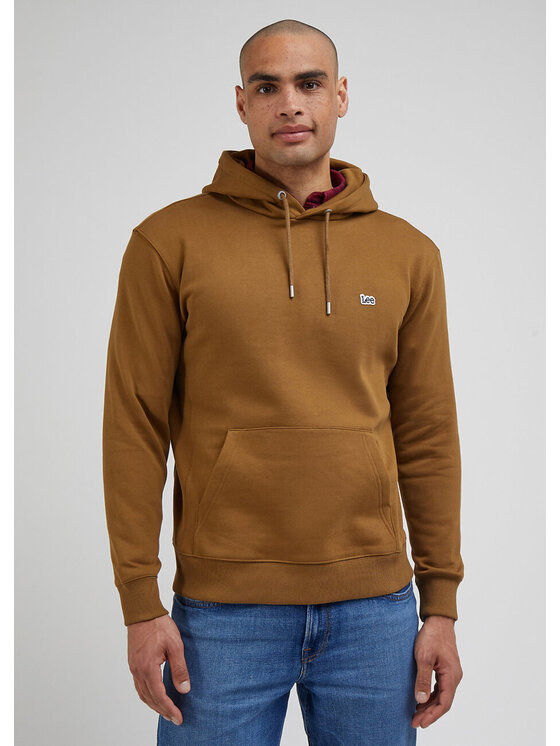 Lee Lee Felpa PLAIN HOODIE Marrone Regular Fit