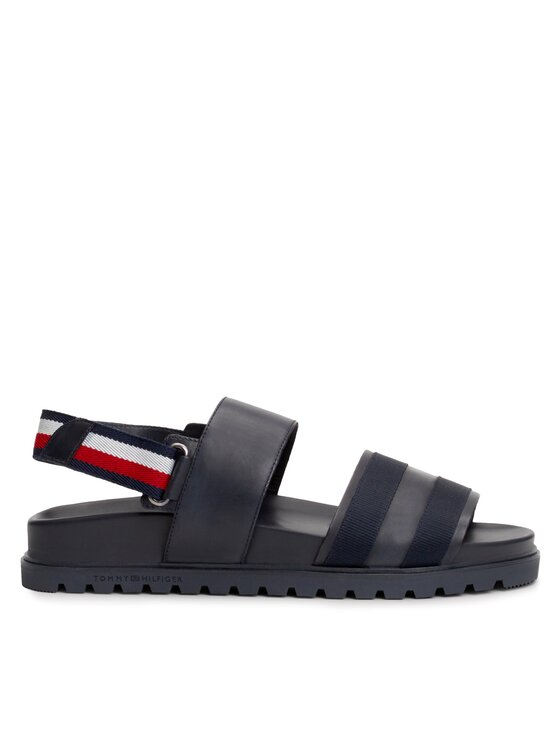 Tommy Hilfiger Sandales Elevated Hilfiger Strappy Sandal FM0FM05008 Tumši zils