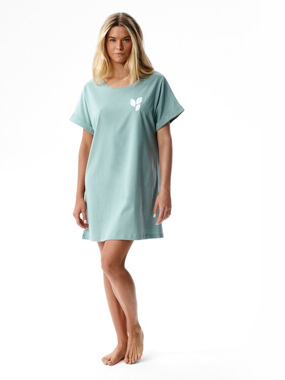 Atlantic Atlantic Koszula nocna serenity leaf Turkusowy Oversize