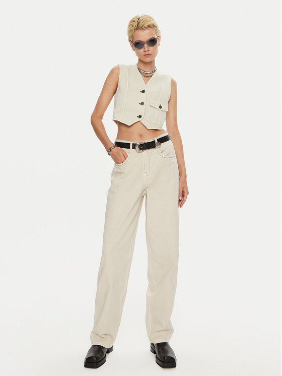 Miss Sixty Miss Sixty Kamizelka 6L3WJ4620000 Écru Regular Fit