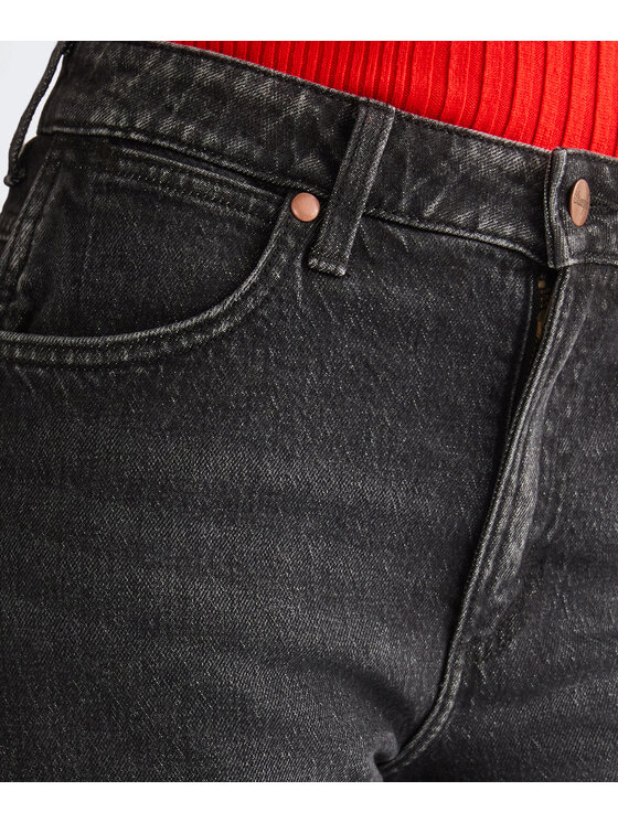 Wrangler Wrangler Szorty jeansowe 112378212 Czarny Regular Fit