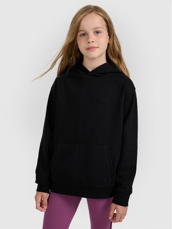 4F 4F Bluza BASIC+ Czarny Loose Fit