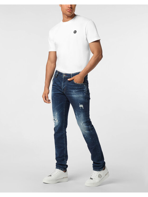 PHILIPP PLEIN PHILIPP PLEIN Jeansy 25869 Niebieski Straight Leg