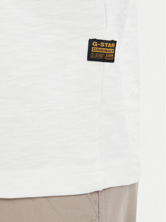G-Star Raw G-Star Raw Tričko Distressed D28891-E512 Krémová Regular Fit