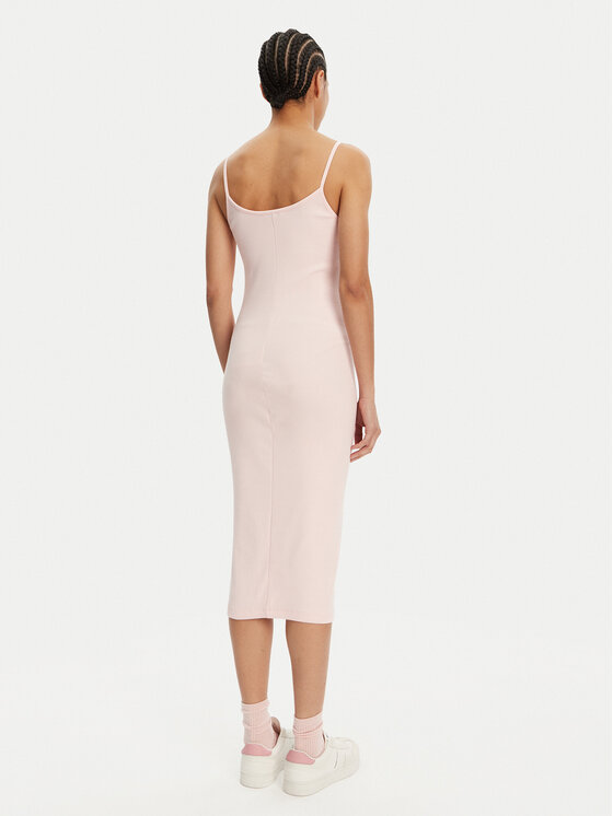 Tommy Jeans Tommy Jeans Sommerkleid Script DW0DW20330 Rosa Slim Fit