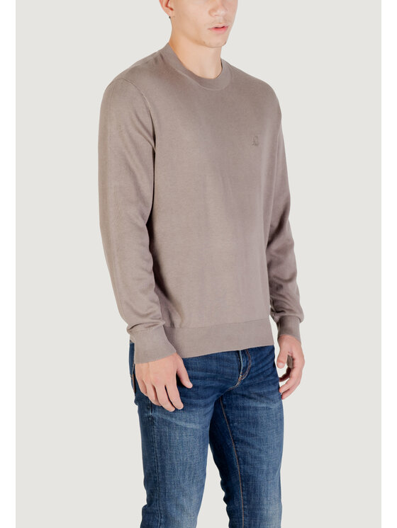 Armani Exchange Armani Exchange Sweter PULLOVER Brązowy Over Fit