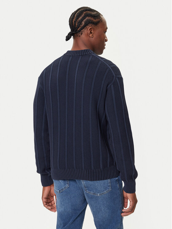 BOSS BOSS Sweter Kaktus 50543690 Granatowy Relaxed Fit