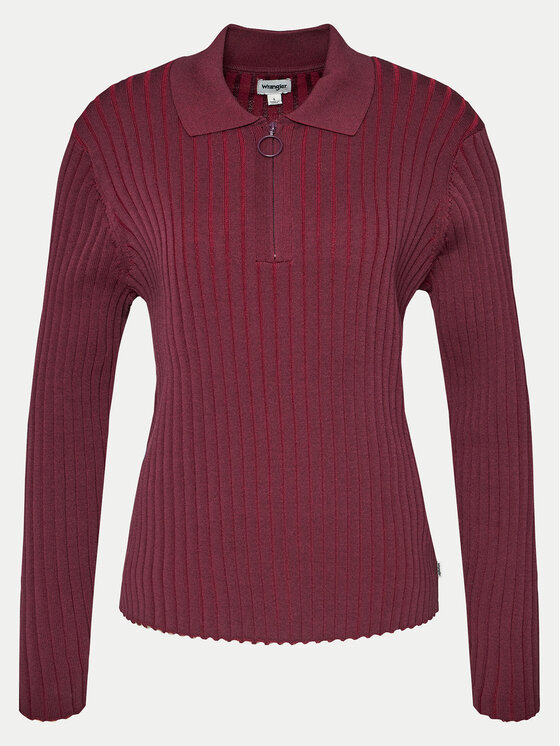 Wrangler Sveter 112356484 Fialová Regular Fit