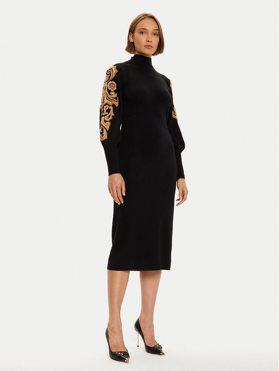 Luisa Spagnoli Luisa Spagnoli Rochie tricotată Maioliche 58400 Negru Loose Fit