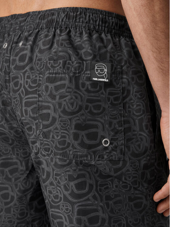 KARL LAGERFELD KARL LAGERFELD Pantaloncini da bagno B3M46003 Nero Regular Fit