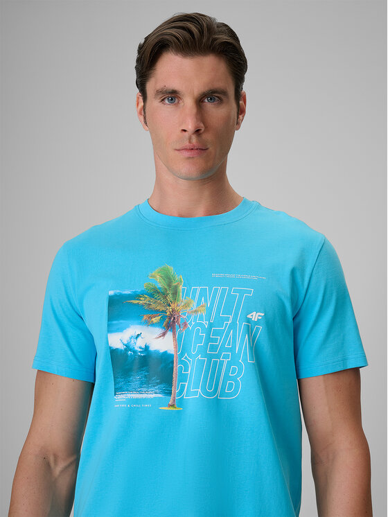 4F 4F T-shirt SUMMER CODE Blu Regular Fit