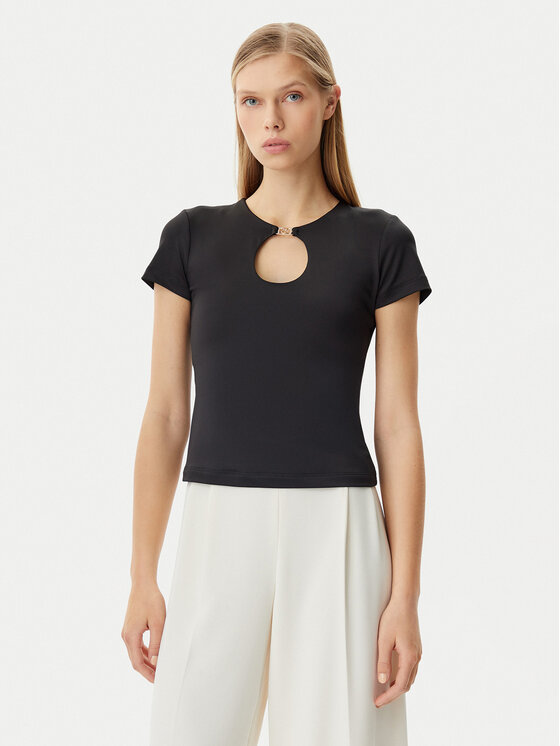 Rinascimento Rinascimento Bluză CFC0122547003 Negru Regular Fit