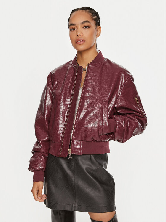 Patrizia Pepe Patrizia Pepe Dirbtinės odos striukė 8O0136 E050 Vyšninė Regular Fit