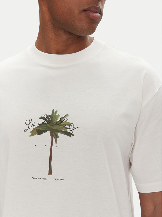 HUGO HUGO T-krekls Duwom 50538972 Écru Relaxed Fit