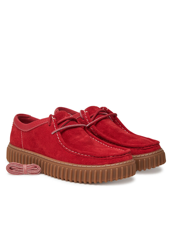Clarks Clarks Półbuty Torhill Low 26180908 Czerwony