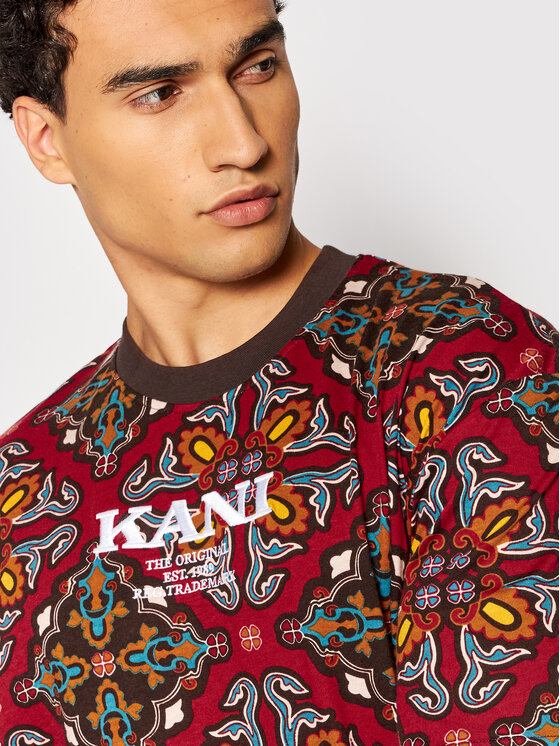 Karl Kani Karl Kani T-Shirt Retro Ornamental 6030942 Czerwony Regular Fit