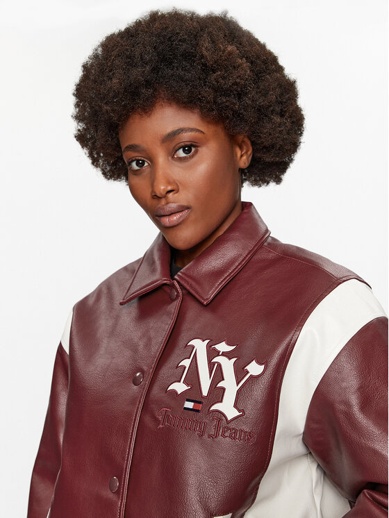 Tommy Jeans Tommy Jeans Jacke aus Kunstleder Grunge DW0DW16588 Rot Regular Fit