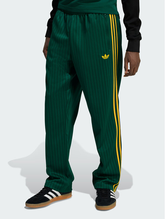 adidas adidas Spodnie dresowe Firebird loose pinstripes Zielony Loose Fit