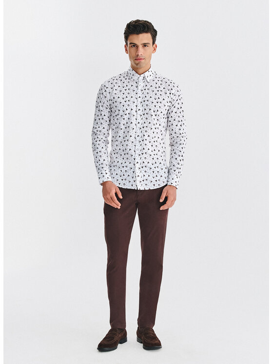 Pako Lorente Pako Lorente Koszula P25WF-1X-013 Biały Slim Fit