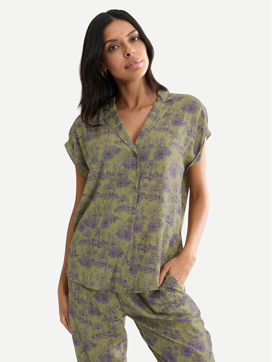 Triumph Triumph Pijama Boyfriend 10222611 Verde Relaxed Fit