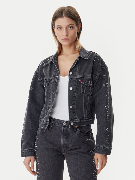 Levi's® Levi's® Farmer kabát 90s Trucker A9456-0003 Fekete Relaxed Fit