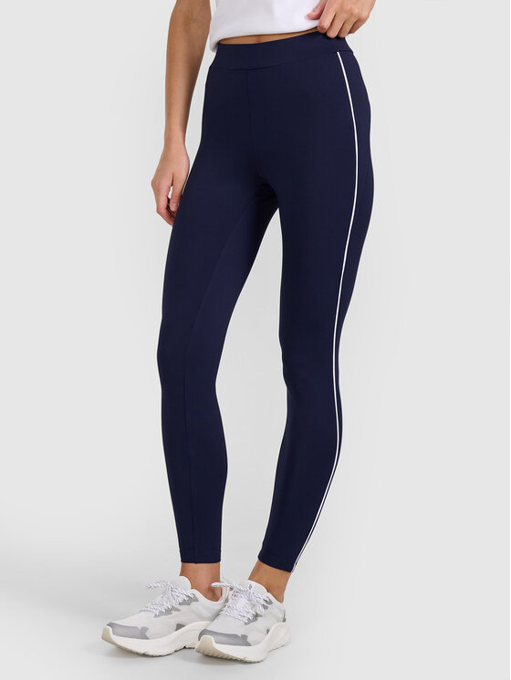 4F 4F Legginsy PREMIUM CLUB Granatowy Slim Fit
