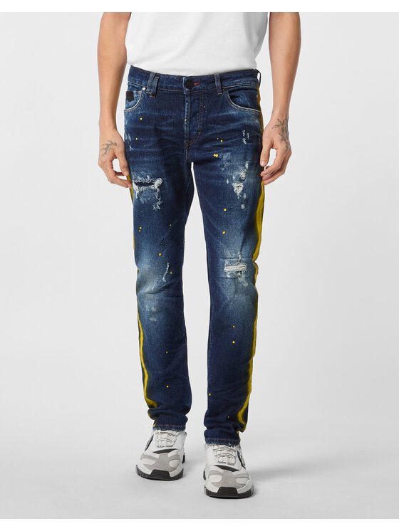 PHILIPP PLEIN PHILIPP PLEIN Jeansy 26867 Niebieski Straight Leg